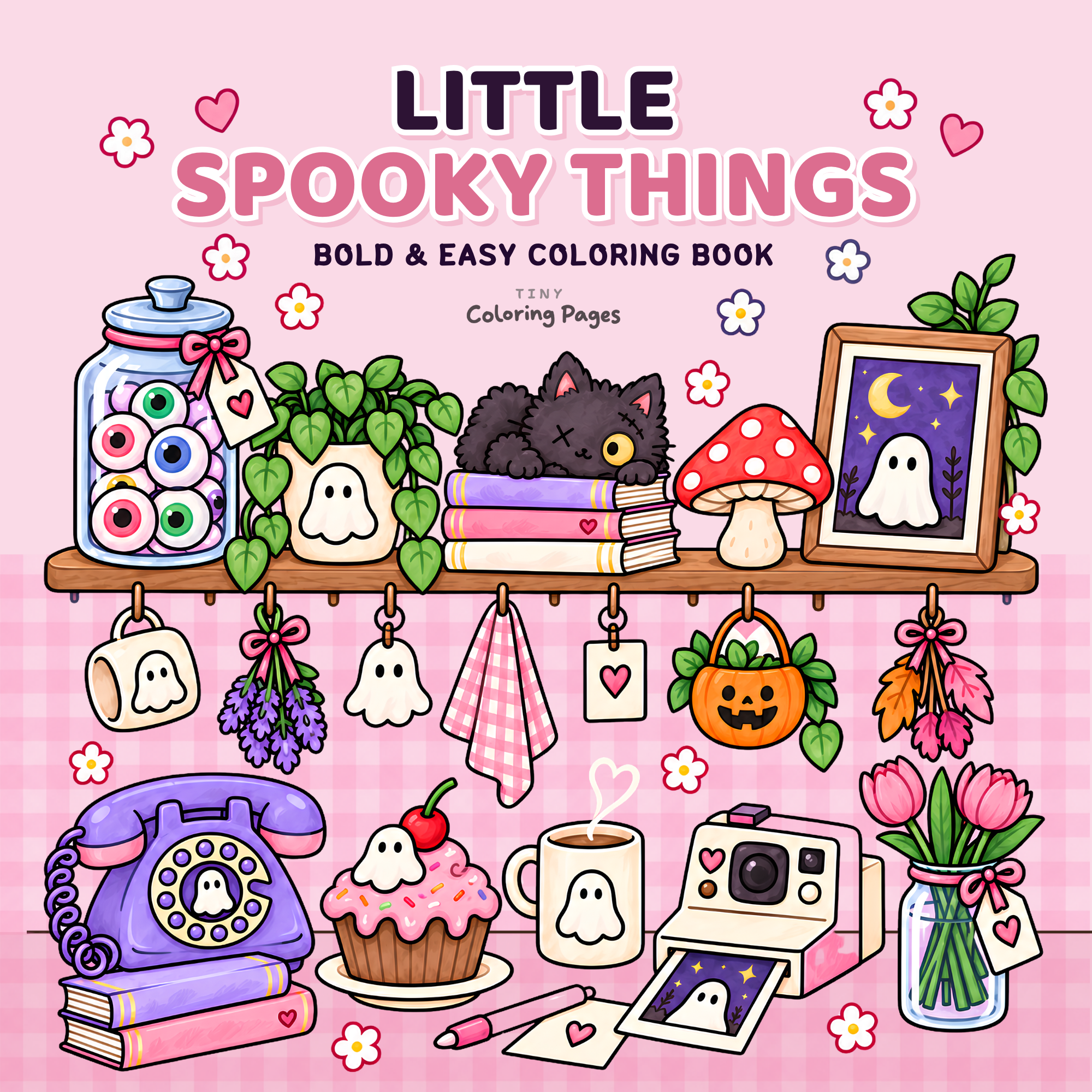 Little Spooky Things: Bold & Easy Coloring Book cover